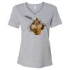 Women's Relaxed Heather CVC V-Neck Tee Thumbnail