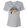 Women's Relaxed Heather CVC V-Neck Tee Thumbnail