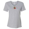 Women's Relaxed Heather CVC V-Neck Tee Thumbnail