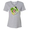 Women's Relaxed Heather CVC V-Neck Tee Thumbnail