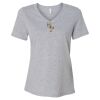 Women's Relaxed Heather CVC V-Neck Tee Thumbnail