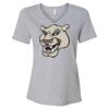 Women's Relaxed Heather CVC V-Neck Tee Thumbnail