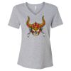 Women's Relaxed Heather CVC V-Neck Tee Thumbnail