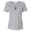 Women's Relaxed Heather CVC V-Neck Tee Thumbnail
