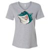 Women's Relaxed Heather CVC V-Neck Tee Thumbnail