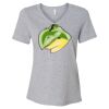 Women's Relaxed Heather CVC V-Neck Tee Thumbnail