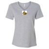 Women's Relaxed Heather CVC V-Neck Tee Thumbnail