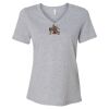 Women's Relaxed Heather CVC V-Neck Tee Thumbnail