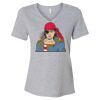 Women's Relaxed Heather CVC V-Neck Tee Thumbnail
