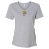 Women's Relaxed Heather CVC V-Neck Tee Thumbnail