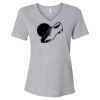 Women's Relaxed Heather CVC V-Neck Tee Thumbnail