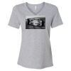 Women's Relaxed Heather CVC V-Neck Tee Thumbnail