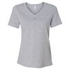 Women's Relaxed Heather CVC V-Neck Tee Thumbnail