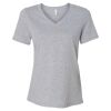 Women's Relaxed Heather CVC V-Neck Tee Thumbnail