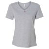 Women's Relaxed Heather CVC V-Neck Tee Thumbnail
