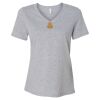 Women's Relaxed Heather CVC V-Neck Tee Thumbnail