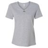 Women's Relaxed Heather CVC V-Neck Tee Thumbnail