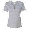 Women's Relaxed Heather CVC V-Neck Tee Thumbnail