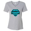 Women's Relaxed Heather CVC V-Neck Tee Thumbnail